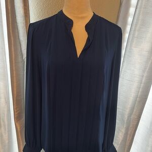 White House Black Market Navy Blouse